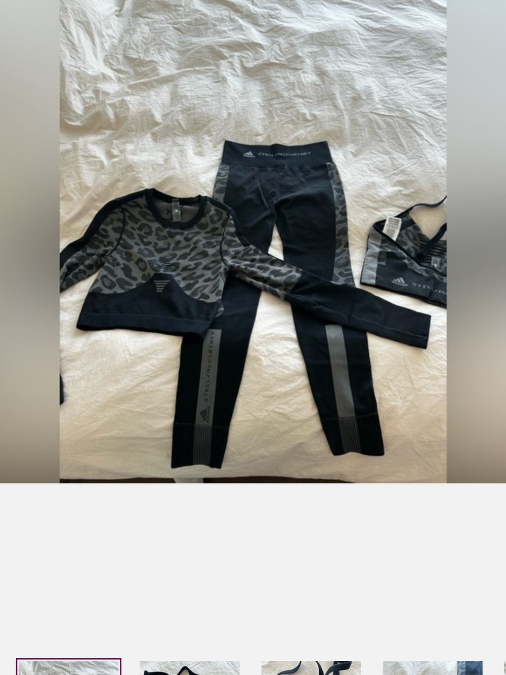 Set Of Adidas by Stella McCartney Black & Gray Performance Medium Brand New